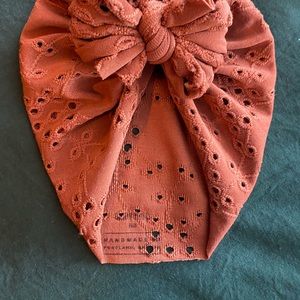 NB Rust Orange Bunny Knot Turban
